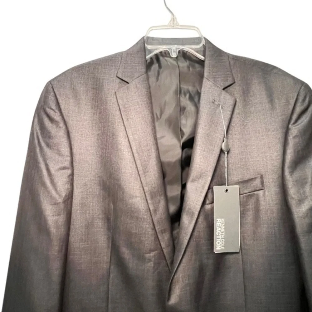 KENNETH COLE REACTION DARK GRAY 42 LONG SUIT SEPARATE COAT NWT $275 Professional